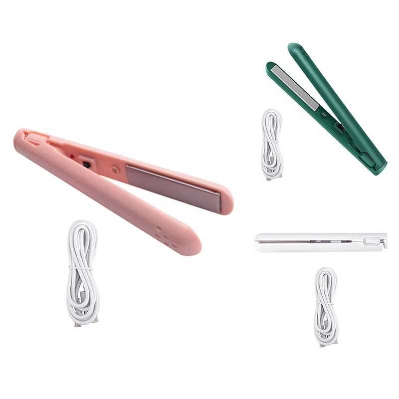 2-in-1 dual-purpose curling iron mini straightener travel curling iron portable mini USB curling iron W241214