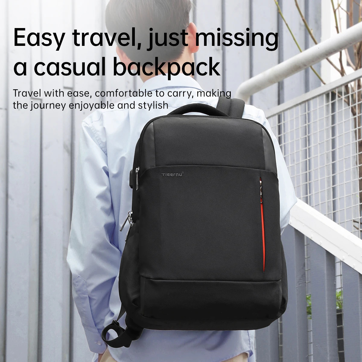 Warranty RFID Anti Theft Backpack Men 15.6 Laptop Backpack Bag USB Port Male Waterproof Schoolbag Travel Bags Mochila 241206