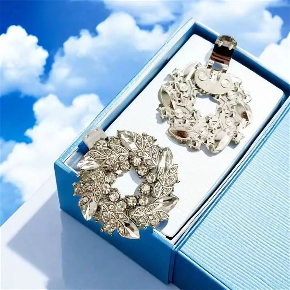 Fashionable Rhinestone Shoes with Crystal Removable Charm Buckle Bridal Shoes Decorative High Heels 241213