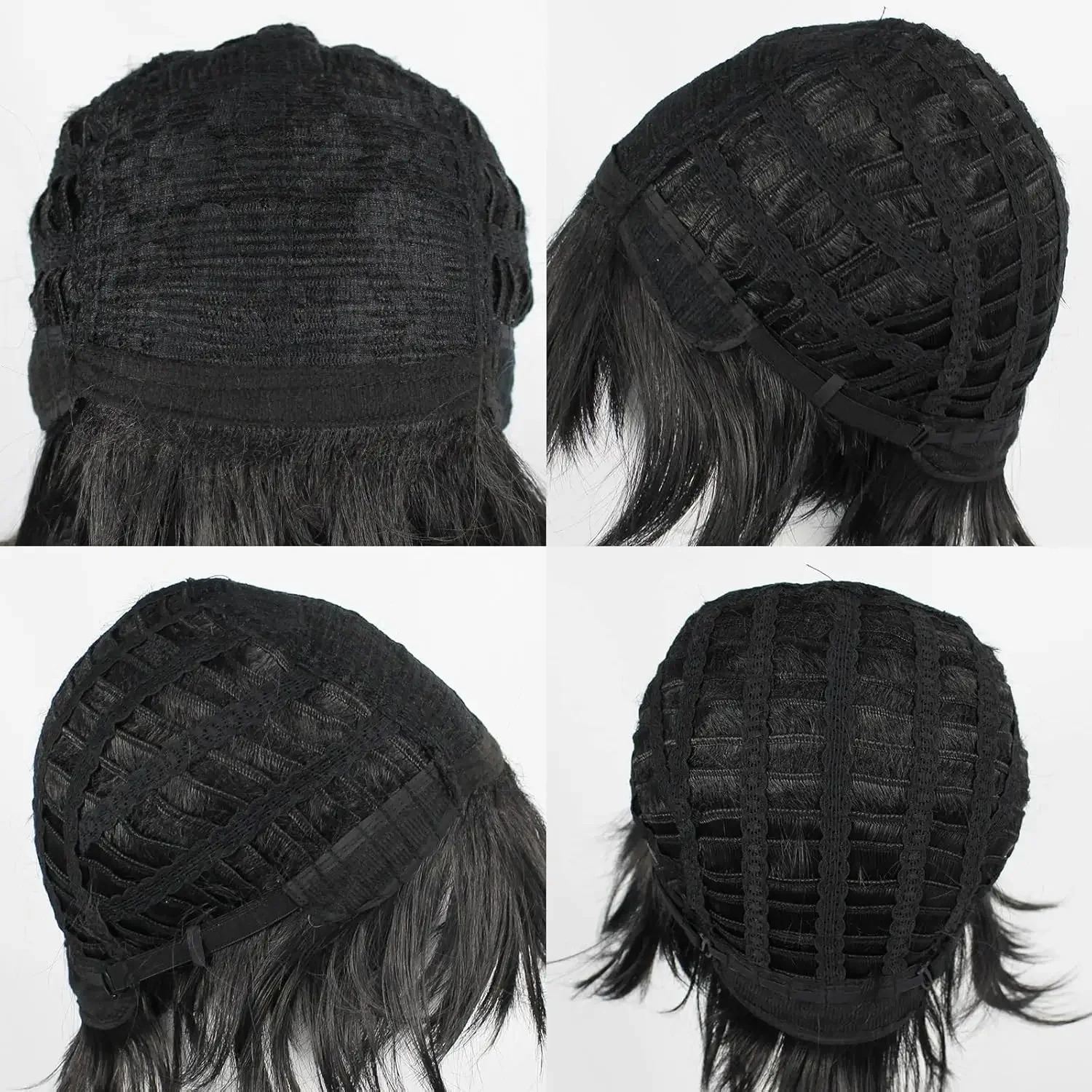 Short Black Mens Cosplay Synthetic Wig for Halloween Christmas Event Costume Party Black Men Wig for Men Women Anime Cosplay 241213