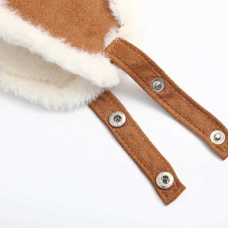 Artificial fur baby winter hat suitable for girls boys skiing baby hats baby hats with earmuffs fluffy lining childrens Beanie 1-3Y W241213