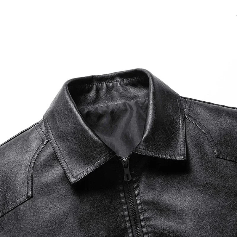 Men Outerwear Spring Autumn Style Comfortable Texture Leather Jacket Korean Version Plus Size Leather Jacket 241213