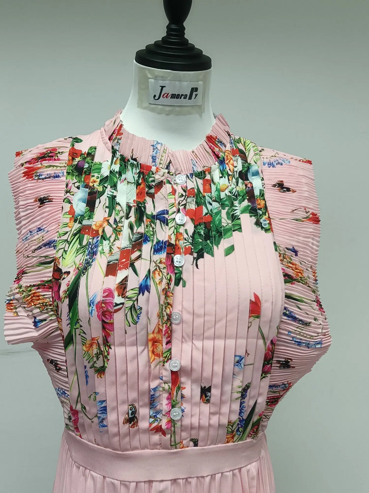 Casual Dresses Elegant Fashion Women Summer Floral Print Midi Long Dress Lady Office Work Vest Tank Ruffles Holiday Vacation Runway Design Party 2025
