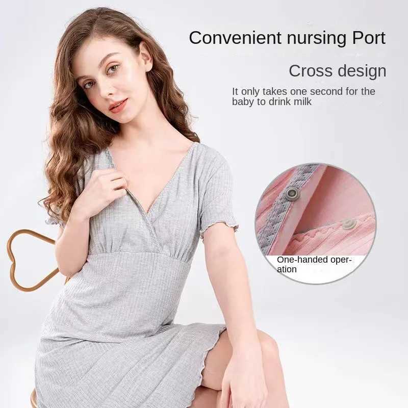 Materni Dress Summer Postpartum Nursing Dress Summer and Autumn Out Fashion Summer Materni Dress Materni DressXJ241213