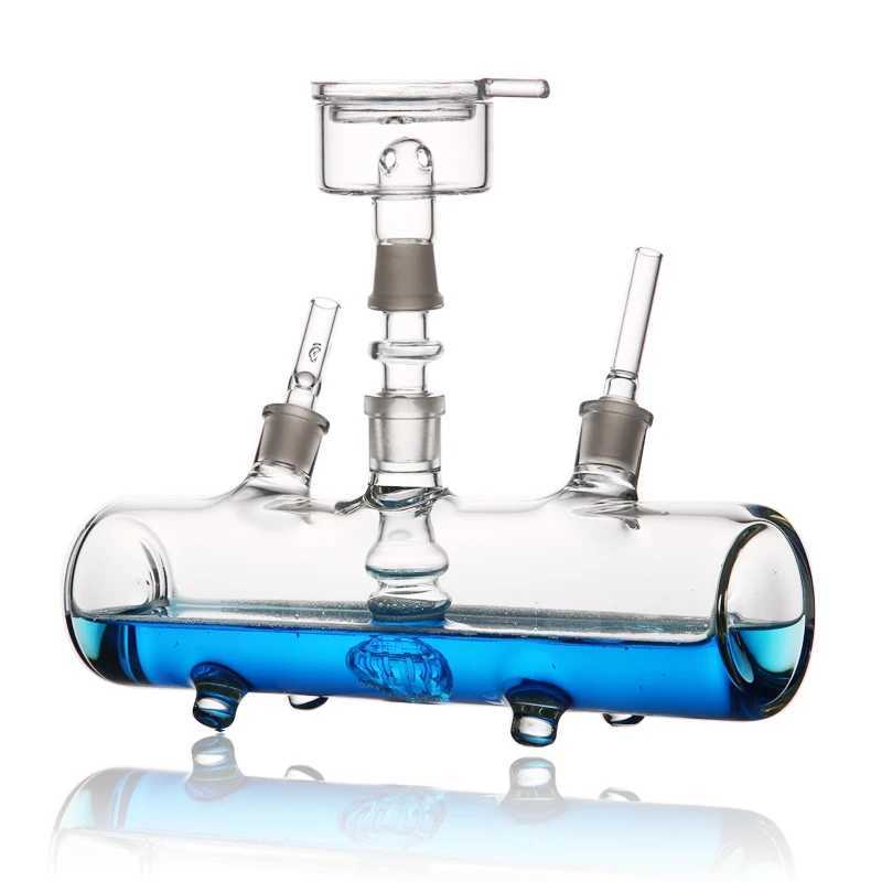 Small IC glass bottle hookah hose water tank hookah hose complete set of silent smoking experience W241214