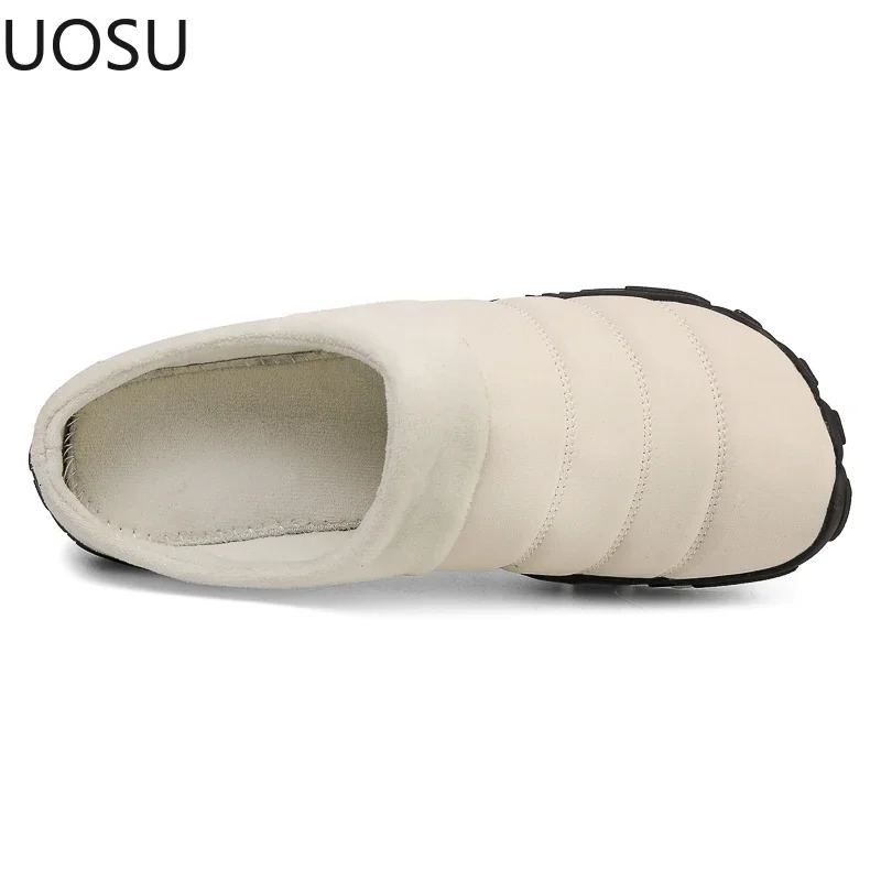 Man Cotton Slippers Trendy Allmatch Mens Slipper Comfortable Home Shoes Warm Plush Personality UOSU Style 241214