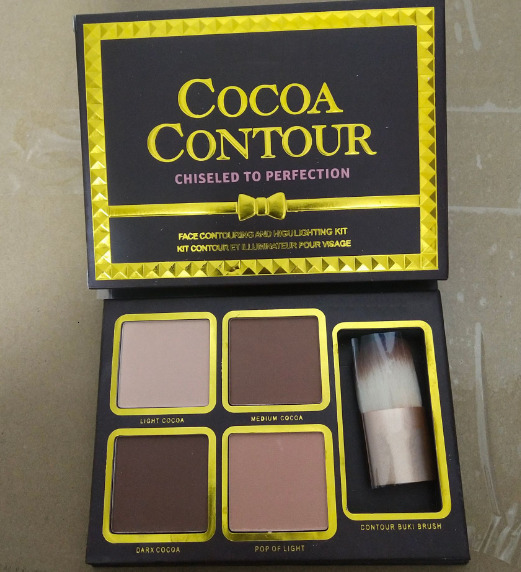 Face Contouring Powder Eyeshadow Palette 4 Colors Highlighter Bronzer Concealer Waterproof Brown Contour Repair Makeup Cosmetics 240129
