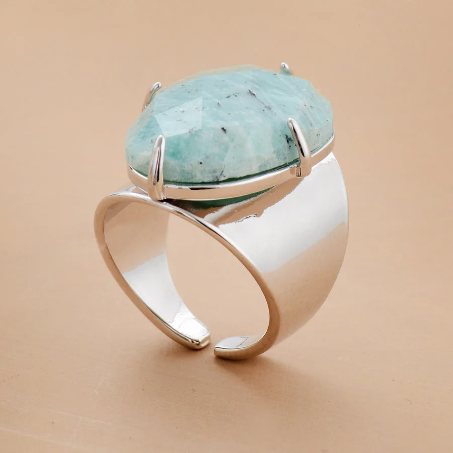 Big Stone Rings High Quality Jewelry Fashion Gold Plated ite Party Ring Size 7 241214