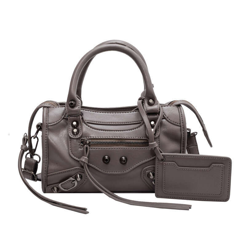 Motorcycle Handbag, New Cross-Border Foreign Trade Retro Rivet Pillow Bag, Fashionable And Trendy Single Shoulder Crossbody Bag