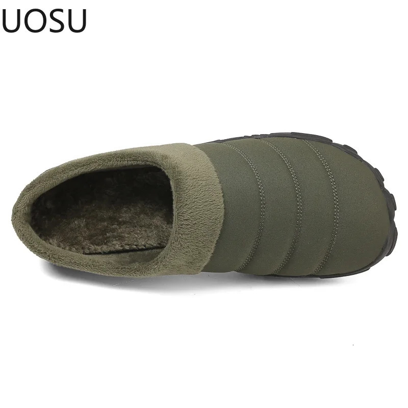 Man Cotton Slippers Trendy Allmatch Mens Slipper Comfortable Home Shoes Warm Plush Personality UOSU Style 241214