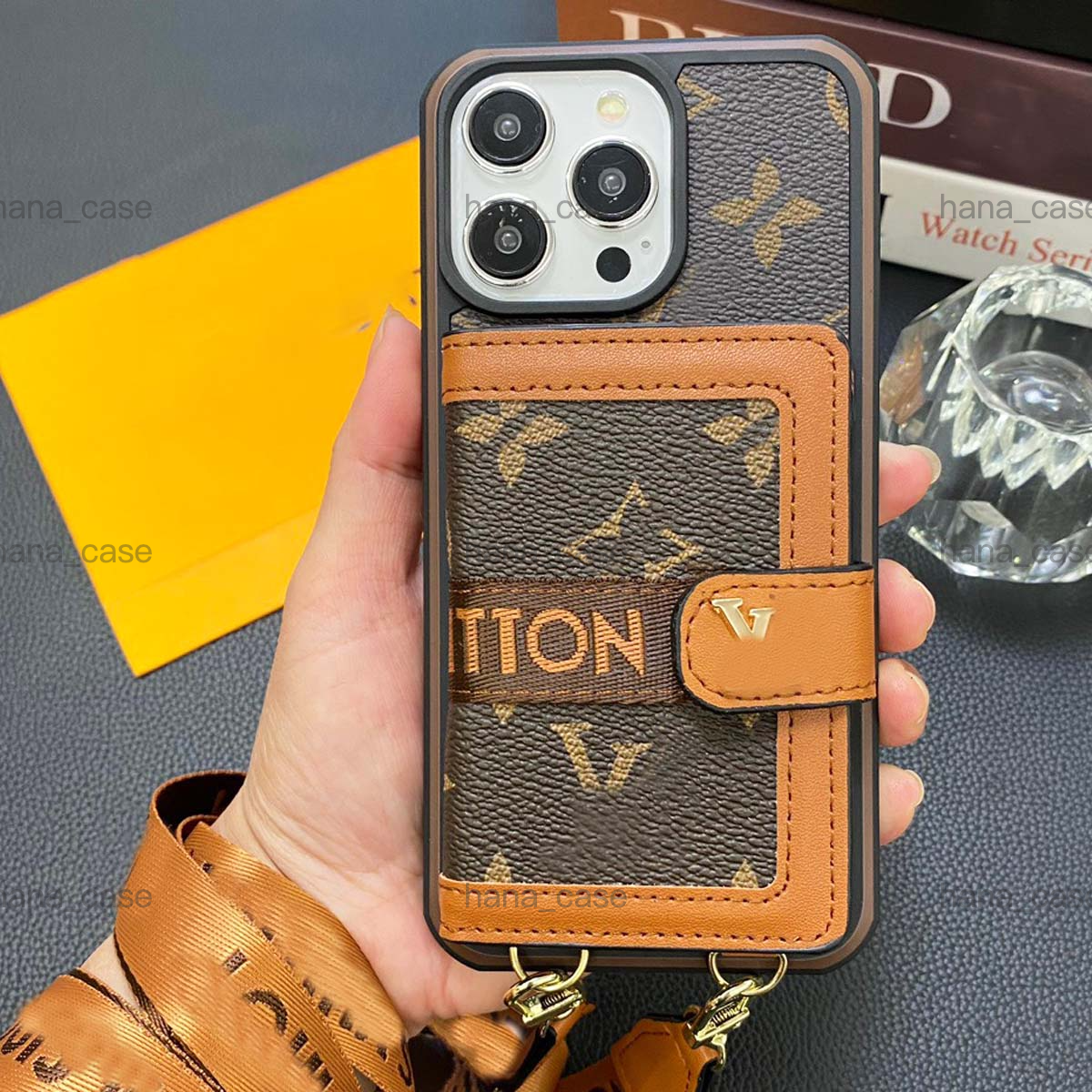 Crossbody iPhone Case for iPhone 16 15 14 13 12 Pro Max Leather, Wallet Phone Case 15 14 Plus for Women Men strap lanyard Wallet Cover with Card Holder