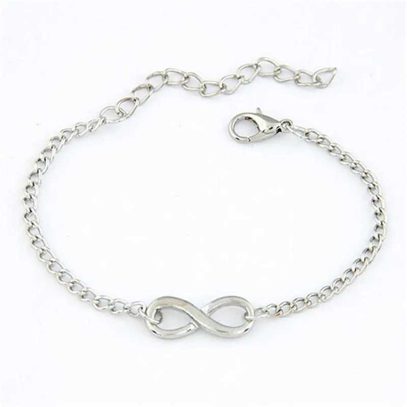 L117 Fashion Pulseras Bijoux New Women 8 Infinity Bracelet For Men Jewelry Girl Gift Charm Bangles PulseirasXJ241214