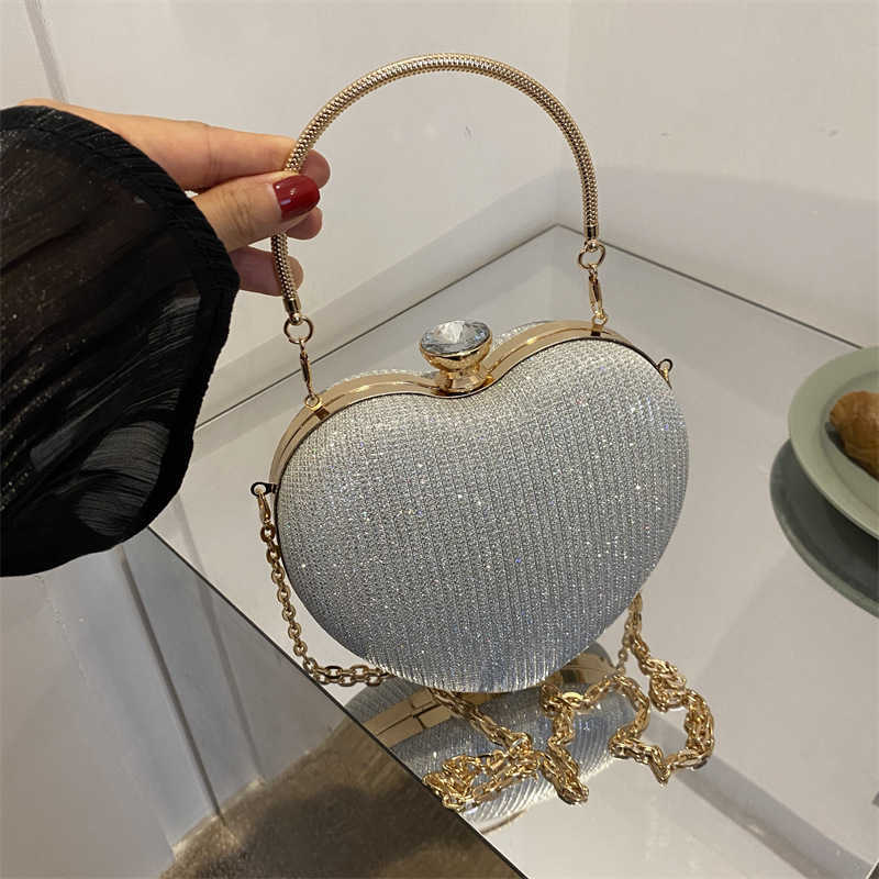New Evening Party Bag High Quality and Texture Love Small Bag Womens Bag Versatile Chain Handbag Single Shoulder Crossbody Bag