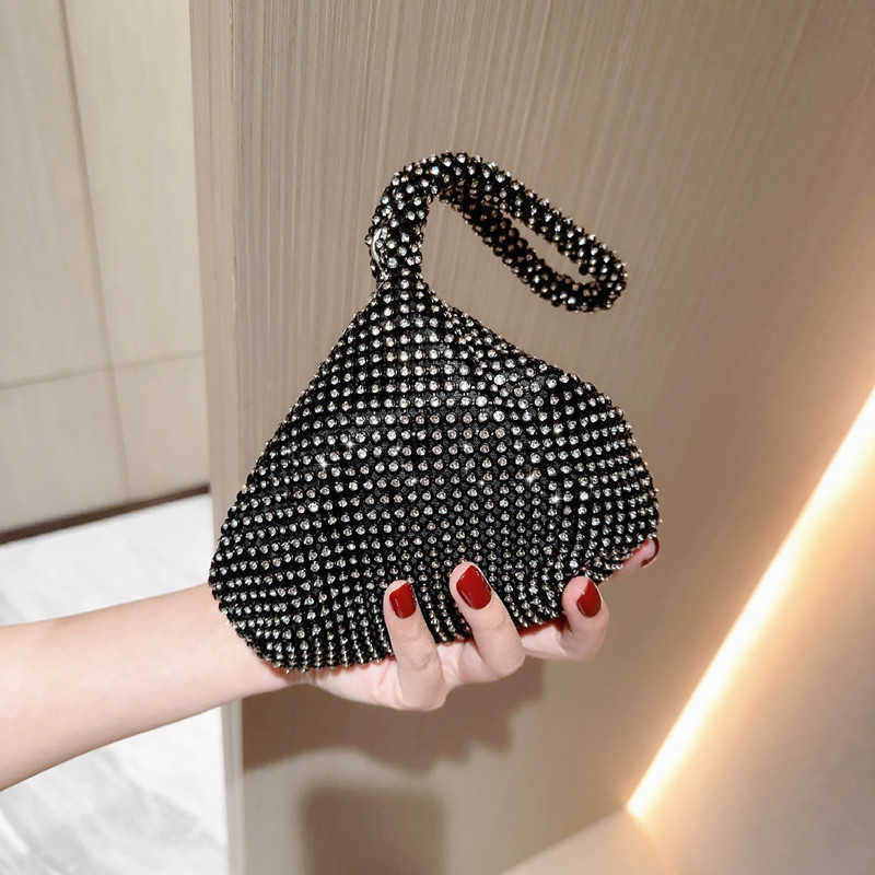 Clutch Bag Fashion Full Diamond Dinner Bag Womens Handbag Dress Banquet Evening Bag Mine Bag Diamond Inlaid Handbag 240920