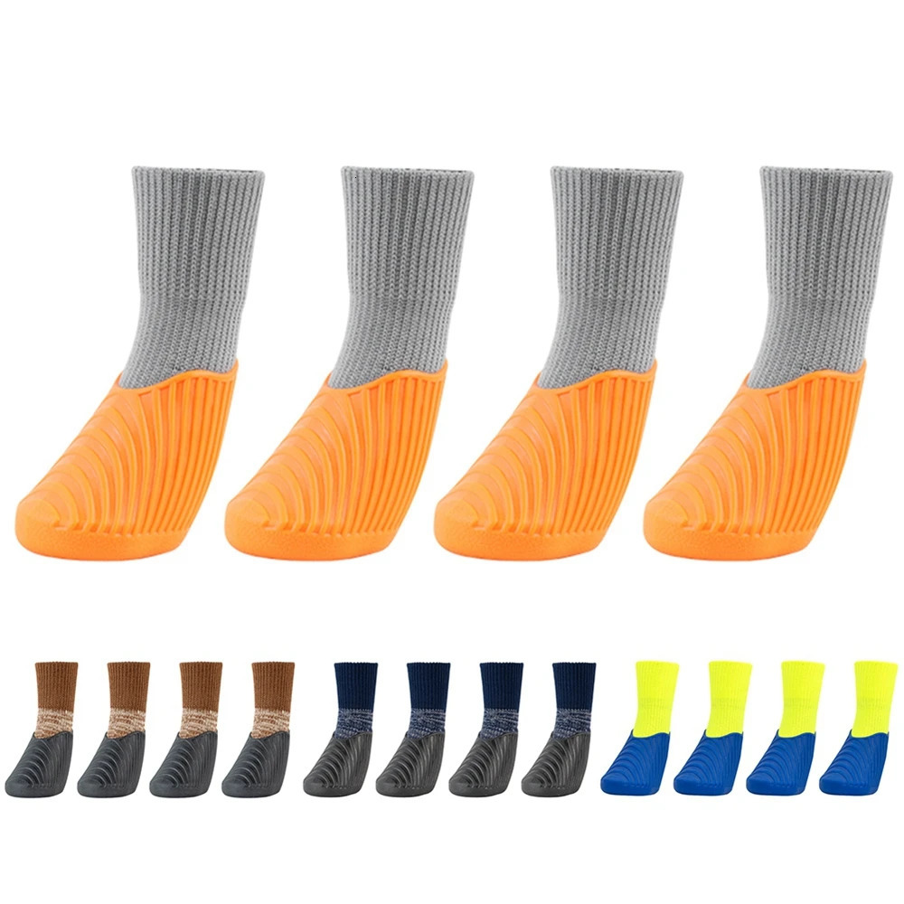 4PCS/Set Outdoor Sports Shoes Dog Paw Protecto Boots Pet Waterproof Rain Winter Pet Snow Shoes Puppy Sock Shoes with Antislip 241213