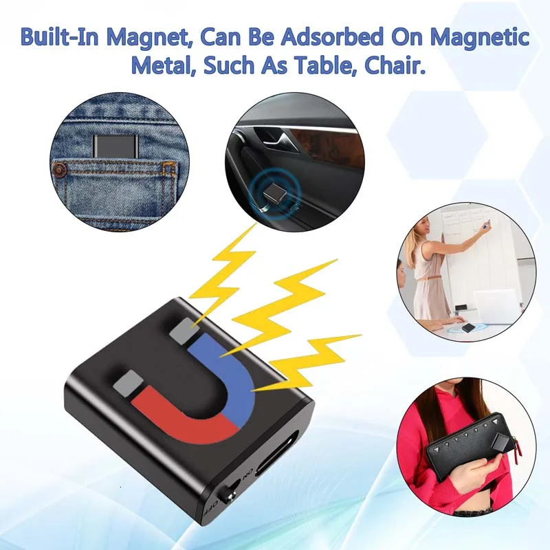 Only 0.25cm miniature voice activated recorder with built-in magnet miniature digital audio recording device Dictophone STTWUNAKE 241209