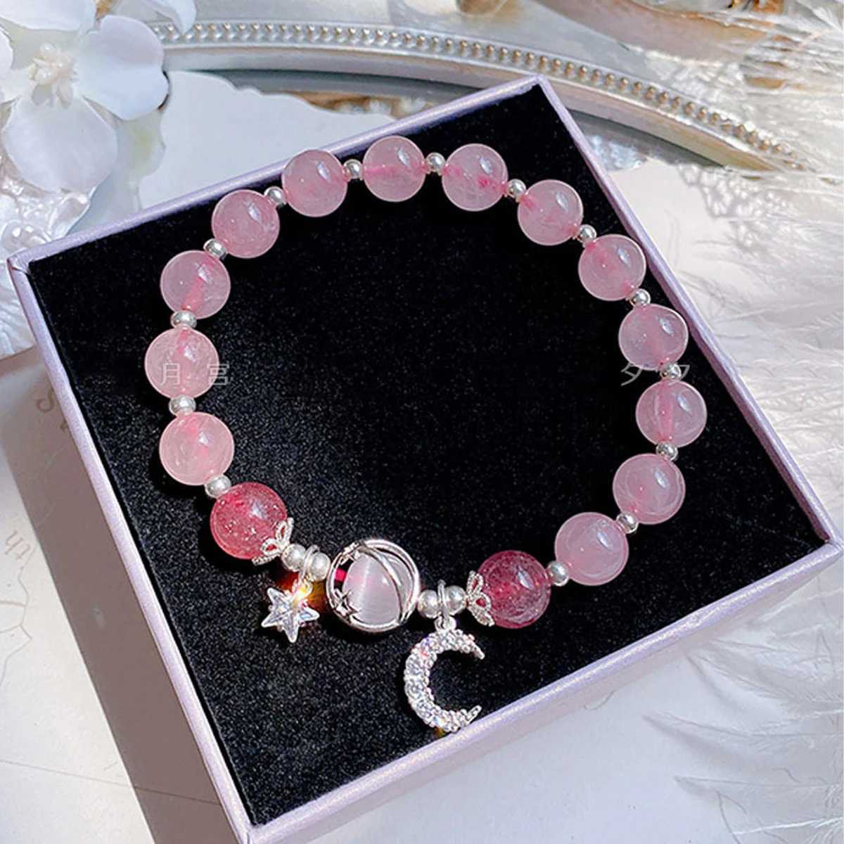 1 Starry Cats Eye Stone Bracelet For Female Instagram In A Niche Design New Grey Moonlight Star Moon Crystal Bracelet-805088XJ241214
