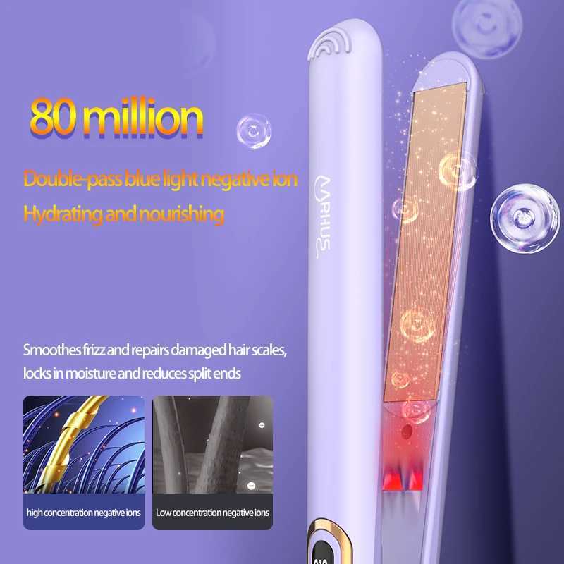 Quick styling curler hair straightener 2-in-1 safe hair care beauty and healthy styling tool W241214