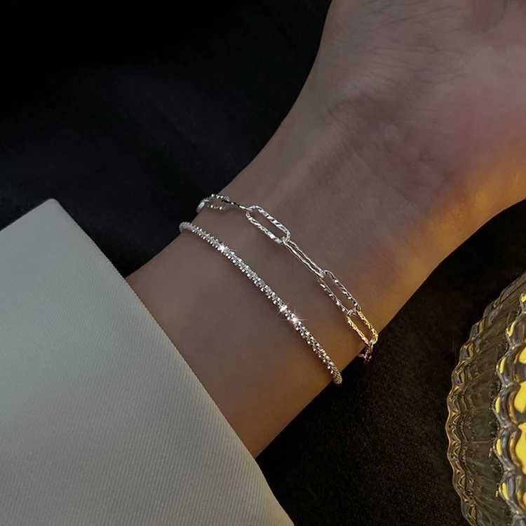 New Fashion Silver Color Gypsophila Adjustable Bracelet Bangle for Women Elegant Sparkling Fine Jewelry Wedding Party GiftXJ241214