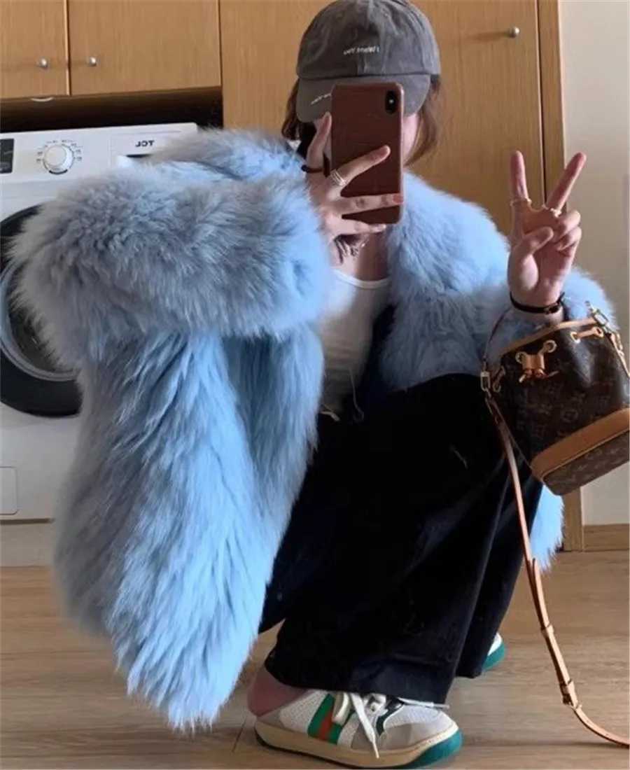 New Winter Warm Artificial Fur Trench Coat Womens Thick Plush Fluffy Jacket Womens Lazy Jacket Luxury Clothing Open Top X241214