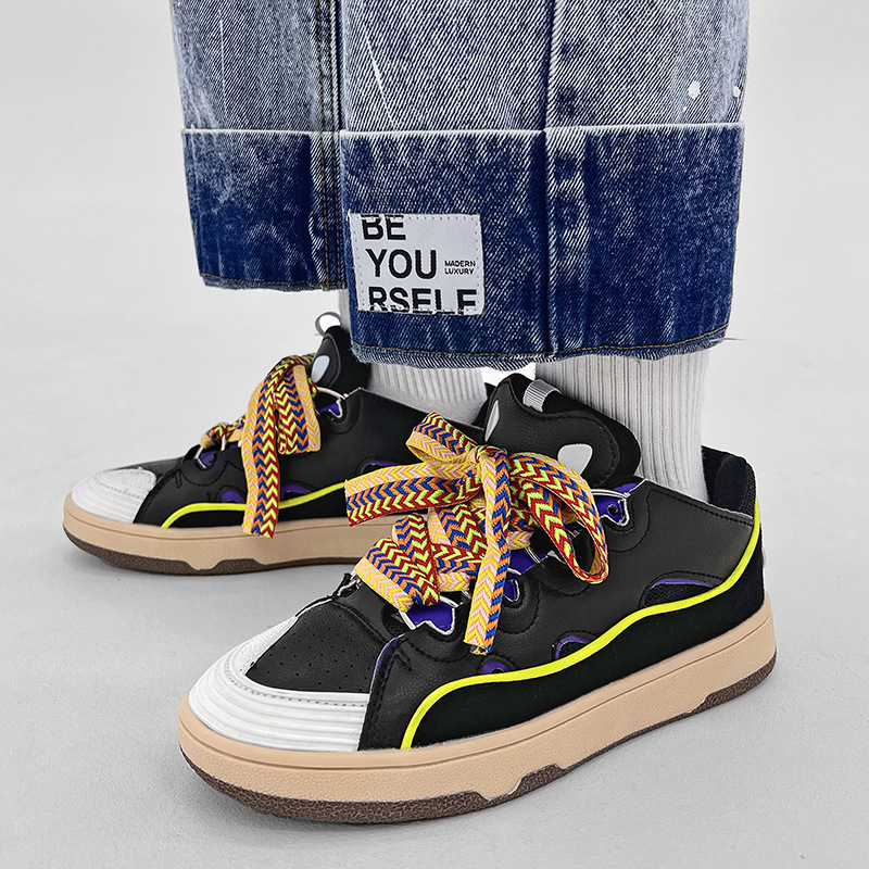 Men Women Couple Casual Shoes:New Product American Style Design Sense Versatile Collision Thick Sole,Multi Color,Free shipping