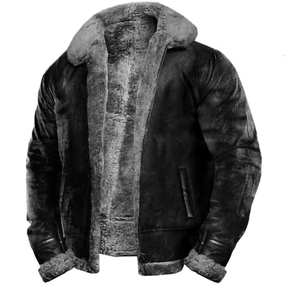 Artificial Fur Integrated Long Sleeved Coat, Plush Version, Fashionable Quality, Classic