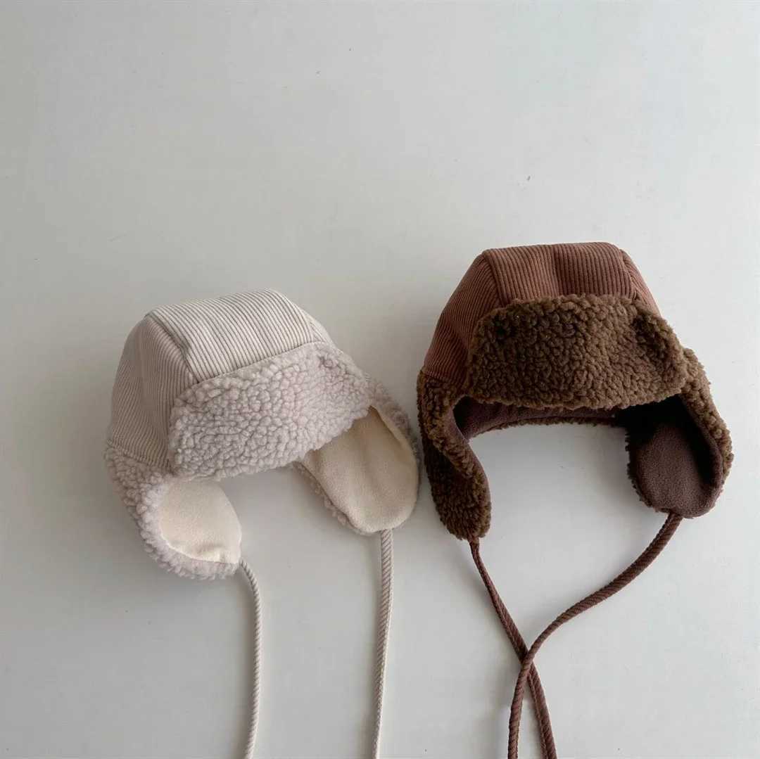 1-4Y cashmere baby hat winter warm baby hat baby helmet hat W241213