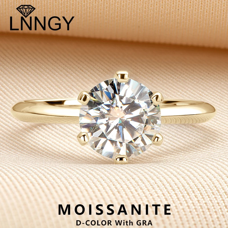 Lnngy 9MM 3CT Ring 925 Sterling Silver Engagement Solitaire Rings for Women Lovers Couples Wedding Bands Jewelry 241213
