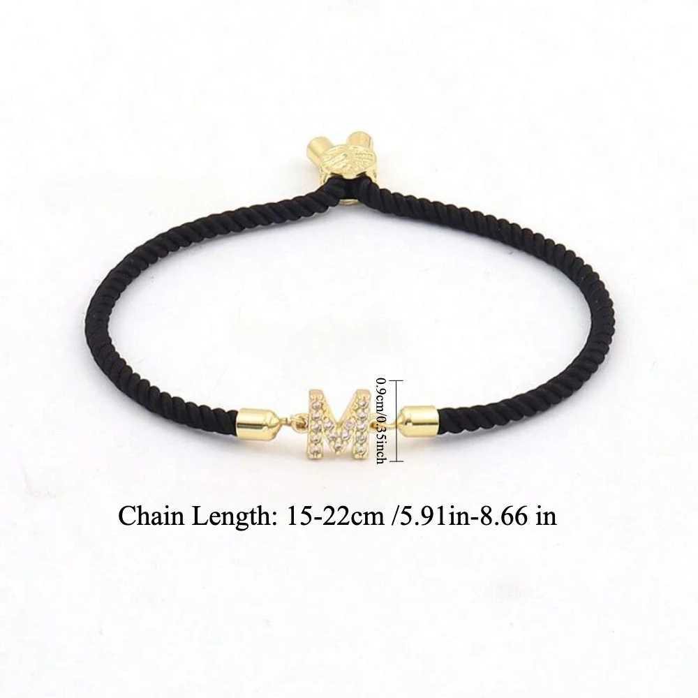 Minimalist Letter Bracelets for Women Dainty Classic Adjustable Gold Plated Initials Rope Bracelet For WomenXJ241214