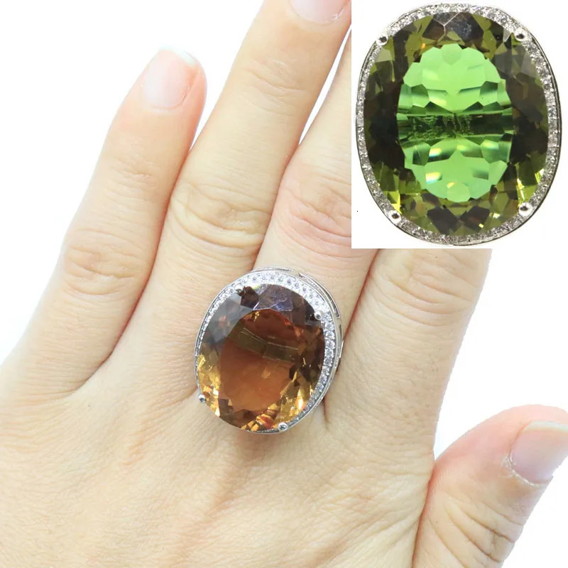 Buy 4 Get 1 Free 25x21mm Big Oval 22x18mm Color Changing Zultanite Alexandrite Topaz Dating Mystic Topaz Women Silver Rings 241214