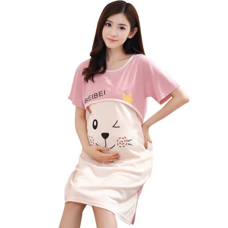 Summer Pajamas Dresses Confinement Clothes Pajamas Materni Nursing Clothes Home Clothes SetsXJ241213