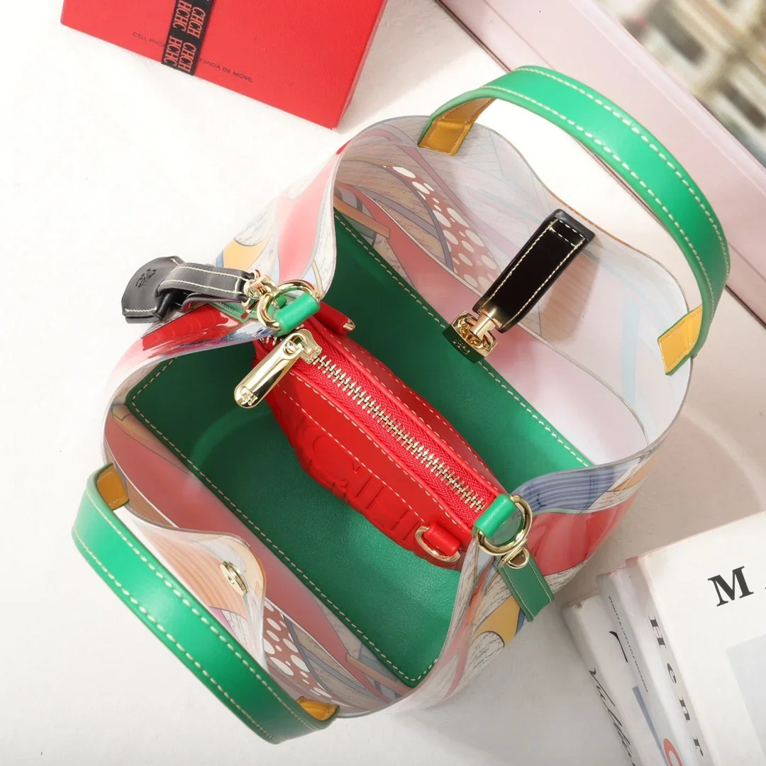 A Summer Hot Selg Pvc Material Transparent Women's Handbag, Shoulder Crossbody Bucket Bag, Medium Size For Daily Use