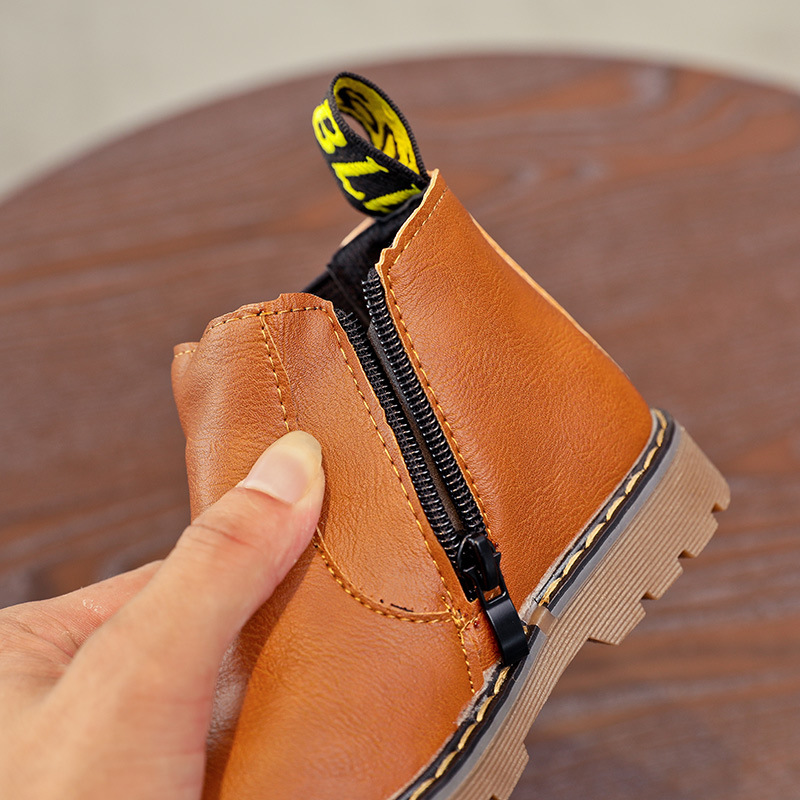 Children Shoes Fashion Kids Boots Autumn Winter Soft Leather Toddler Riding Boots Boys Ankle Boots Girls Kidsnest Casual Shoes Size 21 - 36