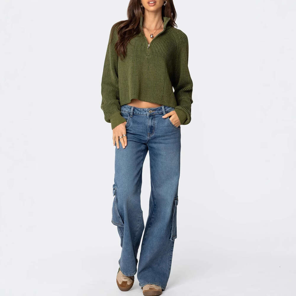 European American autumn and winter new knitwear casual loose pullover sweater outerwear women's clothing