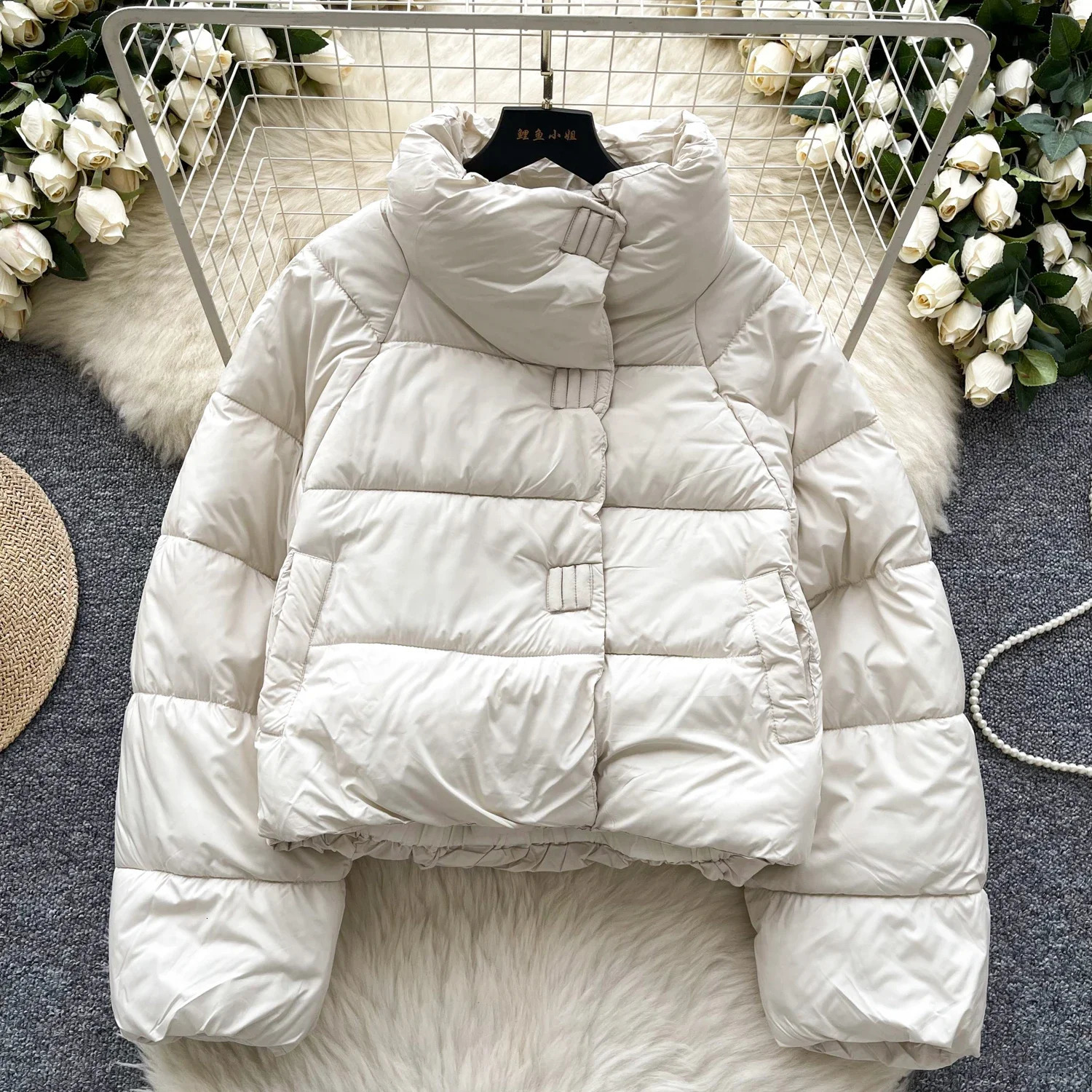 Parkas Winter Jacket Women Puffer Jackets Warm Thick Long Sleeve Korean Fashion Woman Crop Top Mujer Female Coat Outwear 241214