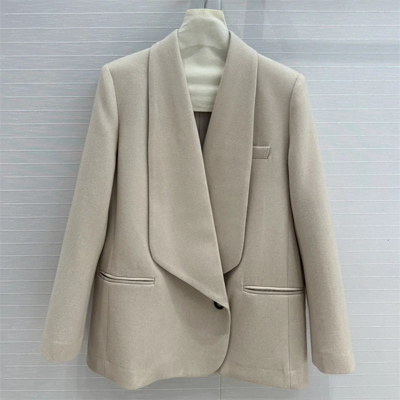 blazers woman highquality wool blend womens suit jacket for winter y2k Woman clothesLeisure Versatile Womens coat 241209