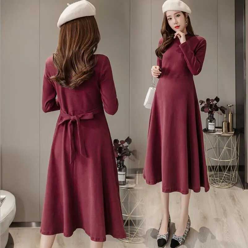 2020 Materni Dresses Long Sleeve Cotton Spring Autumn Winter Pregnancy Dresses For Pregnant Women Dress Materni ClothesXJ241213