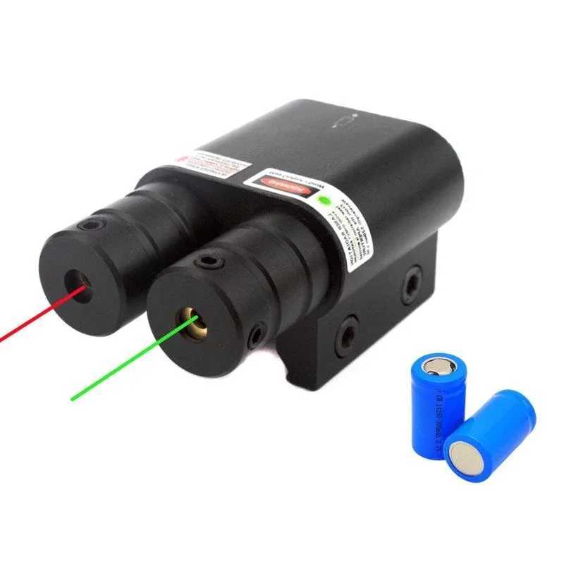 Red Green Laser Sight for 20mm Rail Weapon Gun Light with Red Green Blue Dot Laser Sight Combo Pistol Torch FlashlightXJ241214