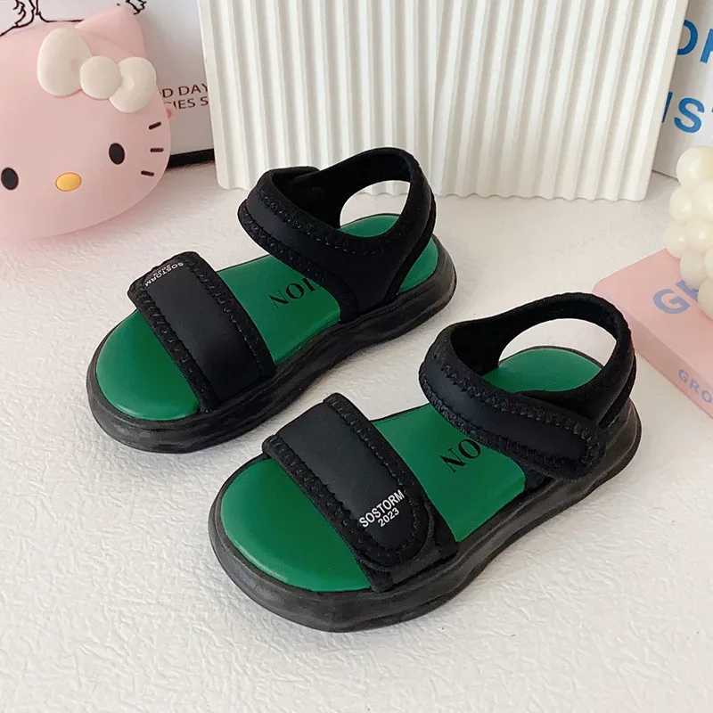 Sandals 2024 New Summer Children Casual Shoes Boys Beach Sandals Kids Lightweight Closed Toe Baby Sport Sandals for Girls Eu Size 26-34 H241213