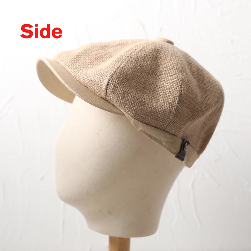 Jute Linen Berets Hats for Men Summer Breathable sboy Caps Boina Hombre Gatsby Hat Women Gorras Para Mujer Flat Cap 241214