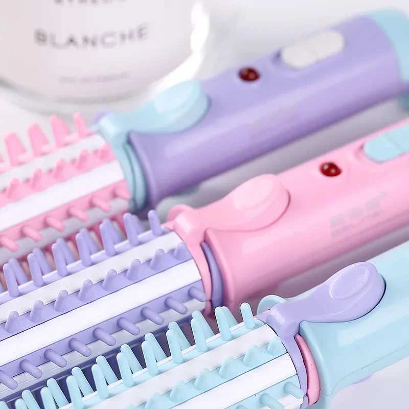 Electric curler iron dryer travel straightener curler hot brush W241214