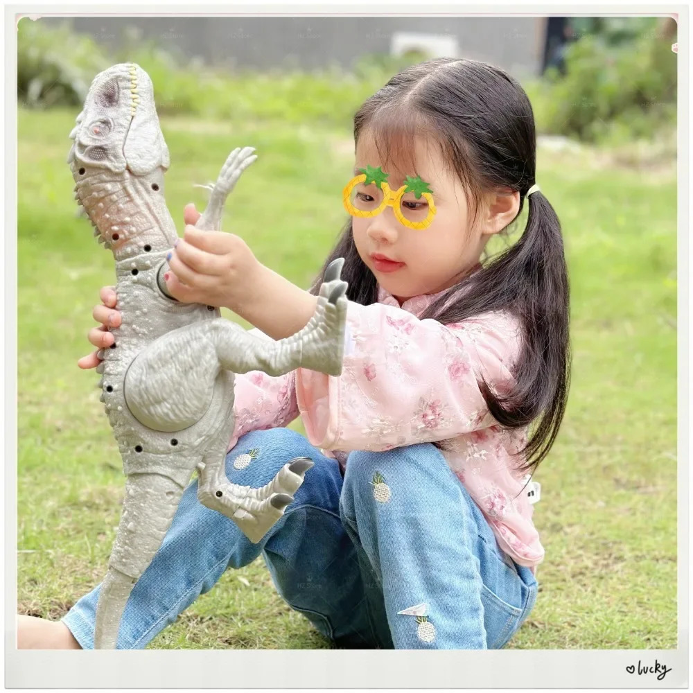 Jurassic Park Electric Indominus Rex T Rex Dinosaur Toy with Light and Sound Effects Childrens Toy Christmas Gift 241213