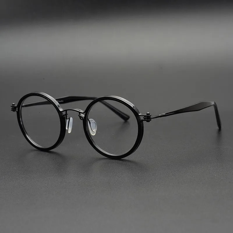 Japanese Hollow n Acetate Round Glasses Frame Men Women HandMade Eyeglasses High Quality Spectacles Frames 241213