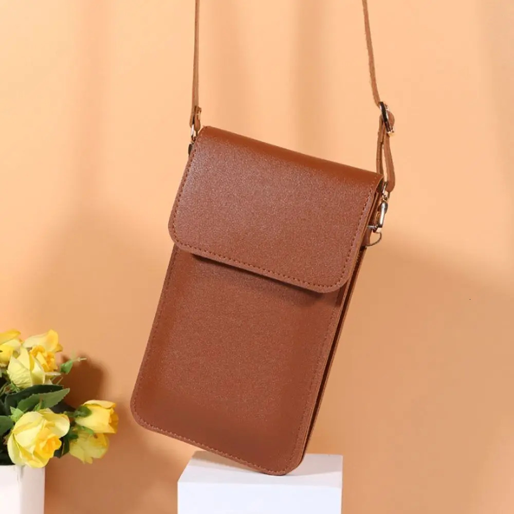 Womens mini bag touch screen mobile wallet PU leather handbag womens cross bag shoulder bag wallet 241213