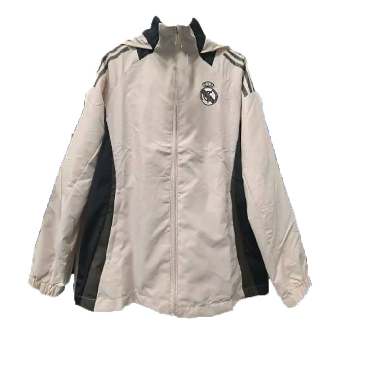 2025 men Waterproof football jacket Long sleeve soccer full zipper Hooded Tracksuits Windbreaker hoodie football jackets coat Sweate