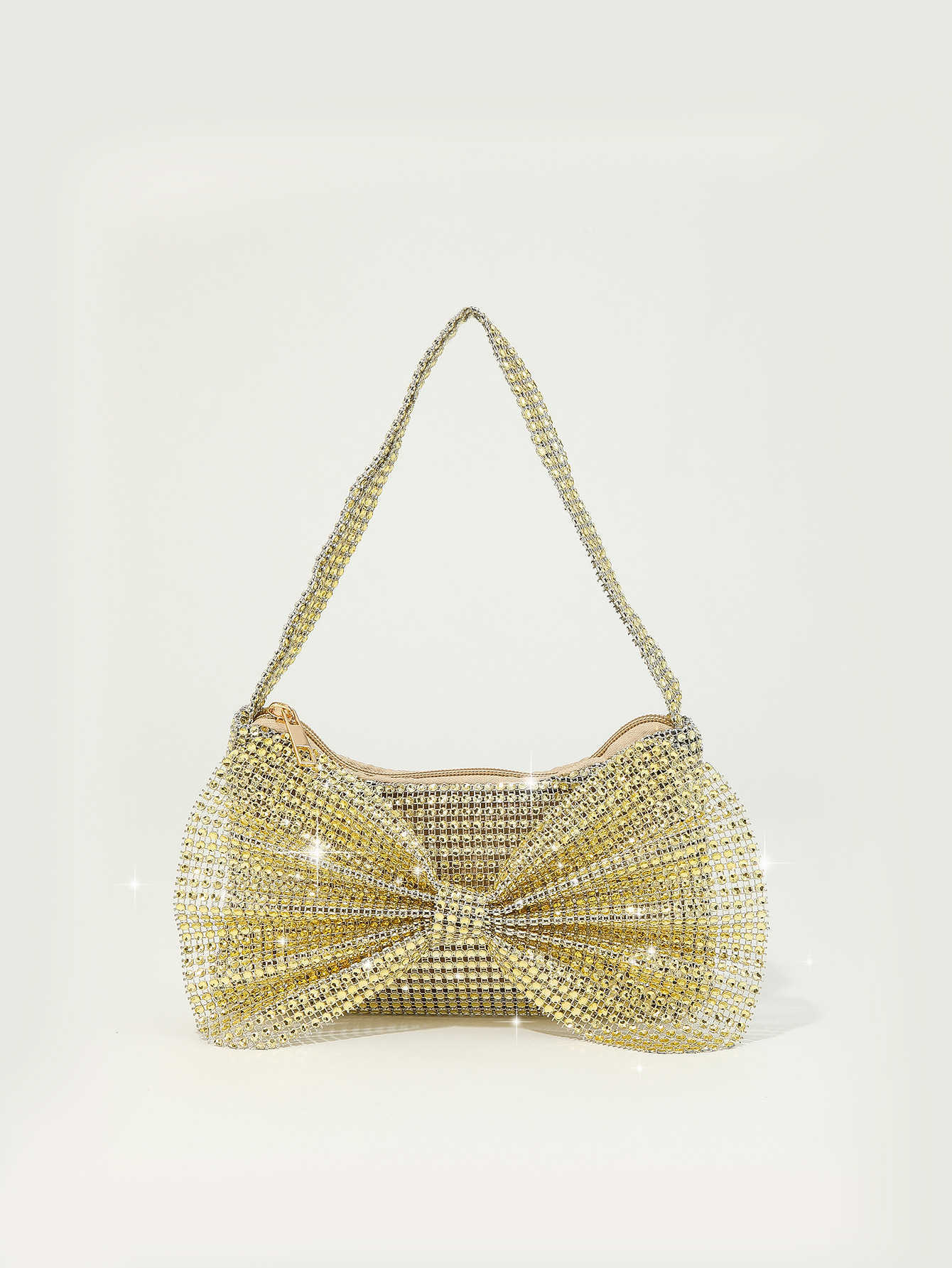 Clutch Bag New Shiny and Sparkling Water Diamonds with Diamonds and Bow Knot Decoration for a Small Design Mini Handheld Party Banquet Bag 240920