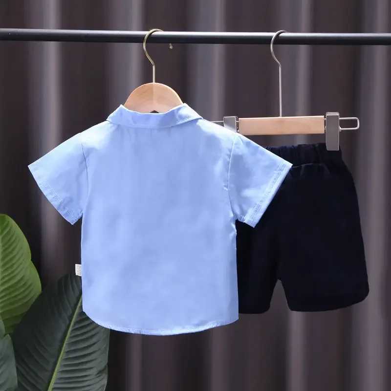 Clothing Sets New Summer Children Baby Girls Boys Clothes Infant T Shirt Shorts 2pcs/Set Kids Cotton Causal Toddler Costume 1 2 3 4 YEARS H241214