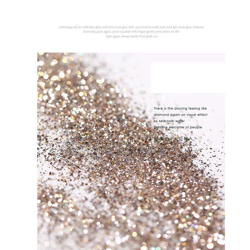 Nail Art DIY Platinum Powder 3D Mixed 8 Color Dust Sets Glitter Silver Sequins Flakes Manicure Decoration 241213