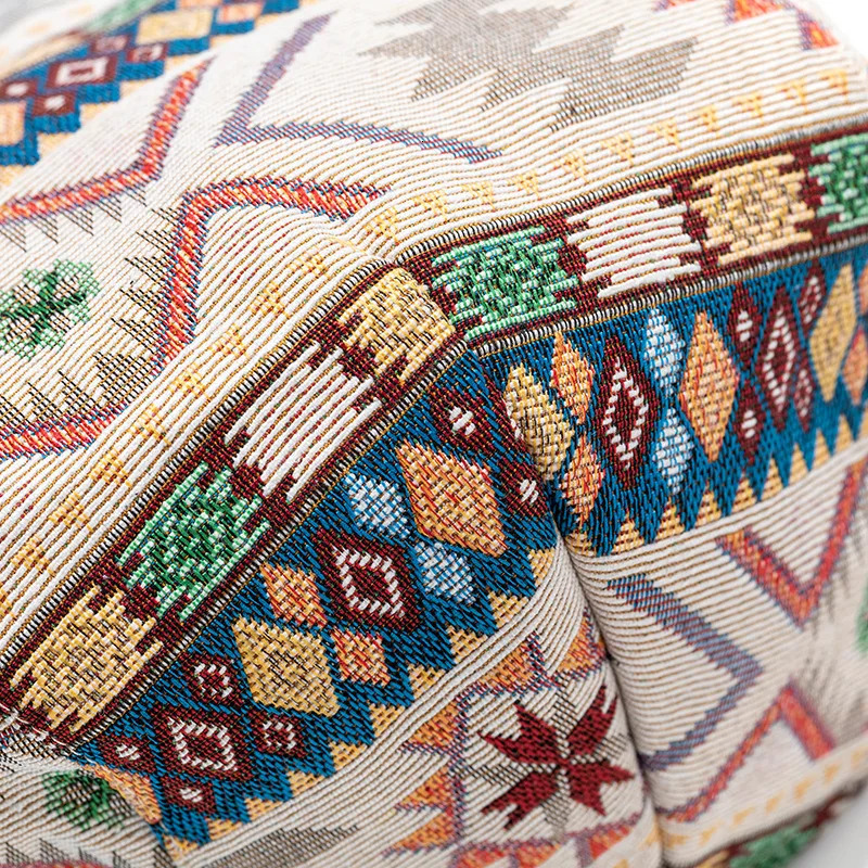 Womens beret jacquard geometric n cotton and polyester 5660cm Bohemian style four season s hat 241210