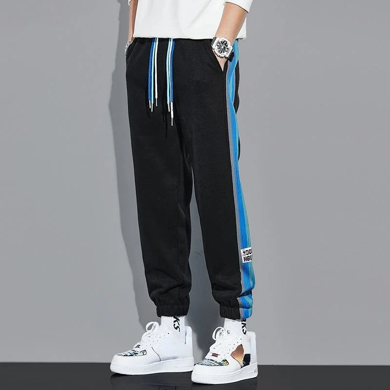 Sweatpants for Men Goth Trousers Wide Leg Male Sweat Pants Straight Korean Style Y2k Tracksuit Bottoms Items in Fashion 241214